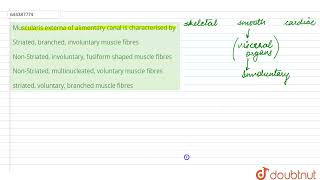 Muscularis externa of alimentary canal is characterised by  12  TEST 6  BIOLOGY  AAKASH INS [upl. by Assirialc]