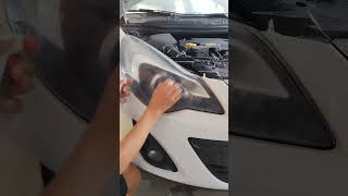 Headlight coating  Lakiranje farova automobile car headlightcoating [upl. by Ardnekat]