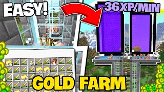 New BEST DUEL 120 GOLD XP FARM in Minecraft Bedrock Edition  FASTEST XP FARM 120 [upl. by Nitin632]