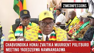 Chabvondoka Honai Zvaitika MuUrgent Politburo Meeting Yadedzerwa NaMnangagwa [upl. by Revilo]