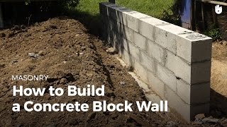 How to Build a Concrete Wall  DIY Projects [upl. by Moitoso]