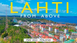 Lahti City from Above May 2023 Finland 4K [upl. by Llertnac852]