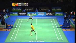 F  Lee Chong Wei vs Lin Dan  All England 2011 [upl. by Dobrinsky718]