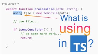 5 Error handling  Error Handling with the Using Keyword in TypeScript [upl. by Kirschner]