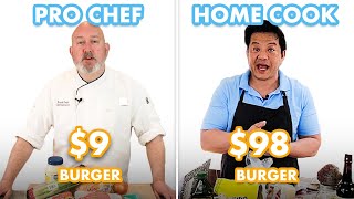 98 vs 9 Burger Pro Chef amp Home Cook Swap Ingredients  Epicurious [upl. by Enninaej611]