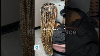 Knotless braids Hairstyles for black women braidhairstylesforblackwomen braids knotlessbraids [upl. by Elylrac]