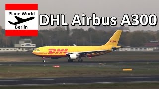 DHL EAT Leipzig Airbus A300622RF takeoff from BerlinTegel [upl. by Asertal]