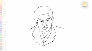 Srinivasa Ramanujan face drawing  Art sketches easy  Draw Srinivasa Ramanujan  artjanag [upl. by Talbott]