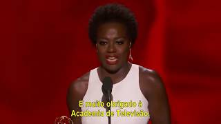 Discurso emocionante de Viola Davis em 2015 primeira negra a vencer Emmy de melhor atriz dramática [upl. by Bordie]