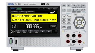 09 Rigol DM858 DCV Impedance failure  part 7 [upl. by Kashden]