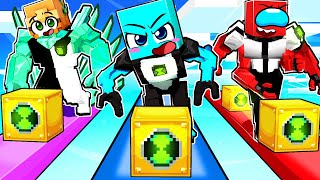 Teniendo Una Carrera de LUCKY BLOCKS de BEN 10 en Minecraft [upl. by Marlyn]