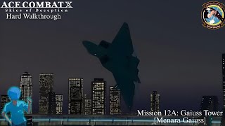 Ace Combat X Walkthrough  Mission 12A Gaiuss Tower with F22 Raptor [upl. by Beau]