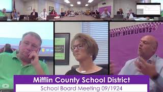 091924 MCSD School Board Meeting [upl. by Irallih]