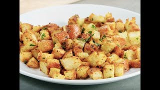 Andrew Zimmern Cooks Garlic amp Herb Croutons [upl. by Anoli]