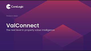 Fast reliable property valuations with ValConnect  Product Demo [upl. by Anirdnajela]