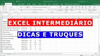 Dicas e truques de nível intermediário no Excel  Aula 2 [upl. by Ahseinod350]