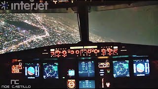 Despegando de Ciudad de México de Noche en la cabina de Pilotos [upl. by Ravilob769]