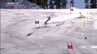 Henrik Kristoffersen Giant Slalom in Palisades Tahoe [upl. by Deirdre734]