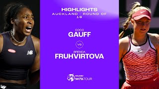 Coco Gauff vs Brenda Fruhvirtova  2024 Auckland Round of 16  WTA Match Highlights [upl. by Ennaeel]