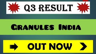 Granules Q3 Results 2023  granules results  granules results today  granules India latest news [upl. by Aidnyl343]