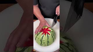 knife skills cut watermelon fancy fruit cuttingLearn How to Watermelon 🍉 Carving Cutting design [upl. by Levin617]