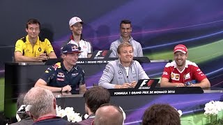 The Drivers Face The Press  Monaco Grand Prix 2016 [upl. by Dominus899]