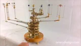 The Nine Planet Genesis Orrery with orbiting moons [upl. by Chaudoin]