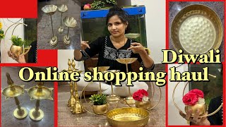 Diwali online shopping haul at best prices  online decor show pieces trending  affordable prices [upl. by Nahshunn]