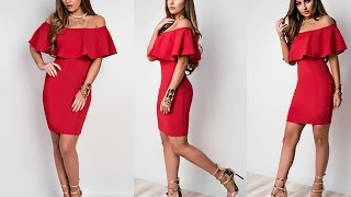 How To Make A Offshoulder Bodycon Dress I Beginner Sewing I Ovoke [upl. by Leunamnauj]