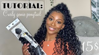 15 EASY HIGH CURLY PONYTAIL  Feat ORGANIQUE hair [upl. by Niccolo]