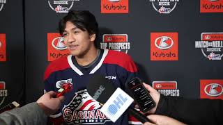 CHLKTP Team Red Media Availability Zayne Parekh Saginaw Spirit [upl. by Hseyaj]