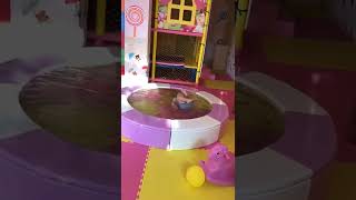 water trampoline in indoor play center [upl. by Yleik]