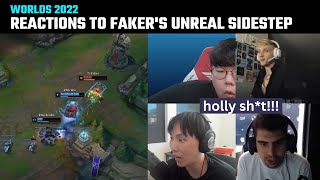 Compilation Casters amp Streamers reactions to Fakers unreal sidestep  Worlds 2022  T1 vs RNG [upl. by Tessil361]