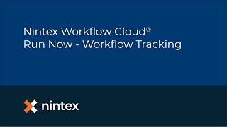 Nintex Workflow Cloud Workflow Tracking  Run Now [upl. by Spracklen908]