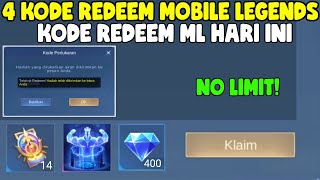 NO LIMIT 4 KODE REDEEM ML TERBARU KODE REDEEM MOBILE LEGENDS KODE REDEEM ML HARI INI NOVEMBER 2024 [upl. by Kreda]