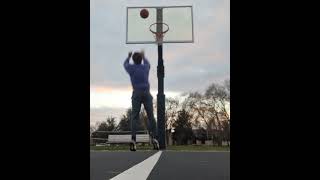 Off backboard to self dunk in Nampa ID on a late fall evening under a most resplendent setting sun [upl. by Leiso]