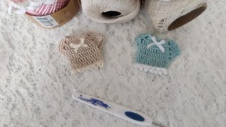 Tuto mini brassière shabby au crochet 🧶🪡❤️ [upl. by Strawn]