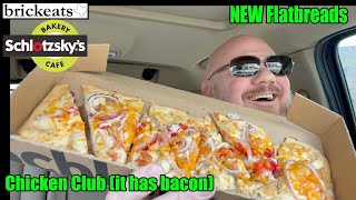 Schlotzskys NEW Chicken Club Flatbread REVIEW brickeats [upl. by Rozele679]