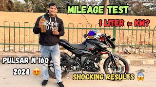 Pulsar N160 mileage test in 1 liter 🤩 2024 pulsar n 160 e20 fuel [upl. by Einahpehs40]