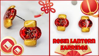 Sparkling Red amp Gold Make Festive Resin Earrings for Lunar New Year [upl. by Filberto]