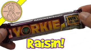 Yorkie Raisin amp Biscuit Bar  UK Candy amp Snack Tasting Review [upl. by Heiney594]