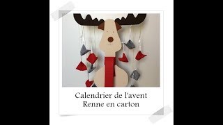 TUTO GRATUIT Calendrier de lAvent renne en carton [upl. by Anivel63]