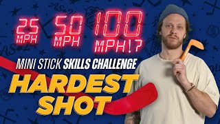 NHL Mini Stick Hardest Shot Competition  2024 AllStar Weekend [upl. by Estel]