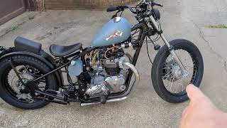 Triumph T140 Hardtail Bobber [upl. by Singh]