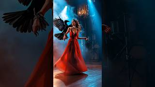 A woman performs a fusion with the raven on AGT americagottalent magic [upl. by Llenrag]