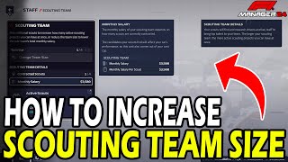 How to Increase Scouting Team Size in F1 Manager 24 [upl. by Pellikka]