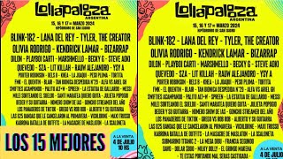 Se confirmó el line up del festival Lollapalooza Argentina 2024 [upl. by Nitneuq433]