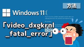 Windows 11●10●「videodxgkrnlfatalerror」エラーを修復する方法 [upl. by Ditzel]