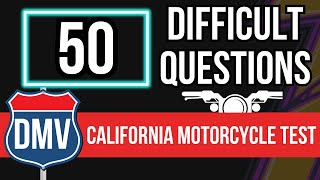 California Motorcycle Written Test 50 Difficult Questions [upl. by Uria504]