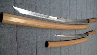 Japanese Sword shirasaya koshirae KATANA WAKIZASHI [upl. by Wheeler]